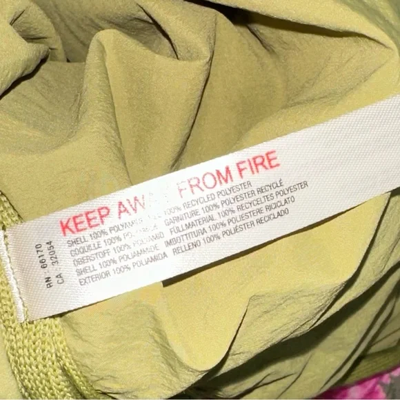 Free People FP Movement Printed Pippa Packable Puffer Jacket Sz S Pink Rose NWT - Picture 16 of 16